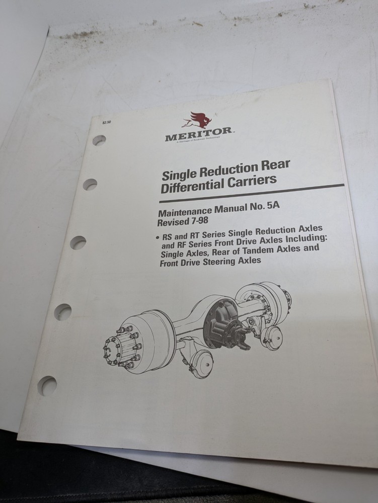 Meritor Single Reduction Rear Differential Carriers Maintenance Manual 5A
