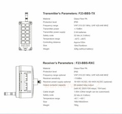 F23-BB(S) 10 single speed Electric Hoist Crane Industry Radio Remote Controller