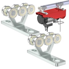 6 Wheel Hoist Trolley with Rollers – Strut Trolley for Electric Hoist – Fits 1-5