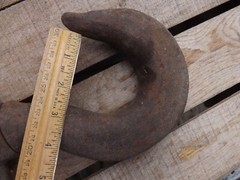 Vintage Swivel Hoist Crane Hook Industrial Steampunk, Rusty, Over 9 Pounds!
