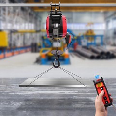 Electric Hoist Winch Portable Crane Lift Remote Control 95ft 500~1100lbs Lifting
