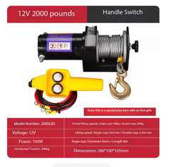 Electric Winch 12V/24V Off-Road Vehicle Self-Rescue Car Winch Electric Hoist