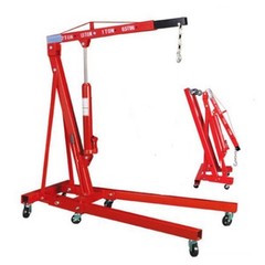 2Ton Movable Folding Hydraulic Crane Heavy Duty Hoist Lift Lifting Height:1.8m