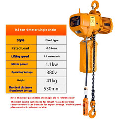 0.5t Electric Hoist Walking Car Battery Chain Pulley Portable Chain Hoist