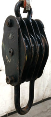 MCKISSICK 10″ 4 SHEAVE SNATCH BLOCK WIRE ROPE SIZE 1-1/4″ 2-42BB BRONZE BEARINGS