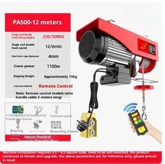 Mini Electric Hoist with Wireless Remote Control 220V Small Crane for Home Use