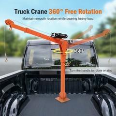🔝1100 lbs Pickup Truck Hoist Crane w/Electric Winch Folding Truck Mounted Crane