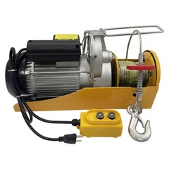 Electric Wire Rope Block Hoist Winch Lift with Mount Plate 2000 lb 220V 1800W
