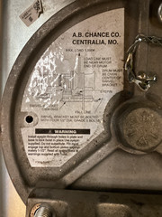 Hubbell AB Chance Capstan Swivel Base C3080903 & C-Bracket C3080890