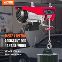440 lbs 110V Electric Steel Wire Winch with Wireless Remote Control 480W Power