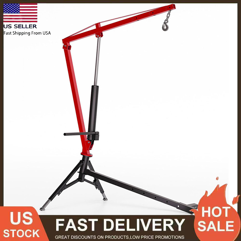 1000 lbs Hydraulic Pickup Truck Crane Hitch Mounted Crane 360° Swivel Hoist Lift