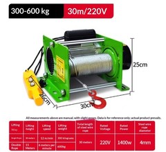 1-Ton Electric Hoist Winch for Home Use with Wireless Remote Control220V