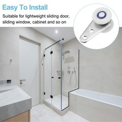 10pcs Trolley Assembly Roller, Sliding Track Roller Sliding Door, Silver