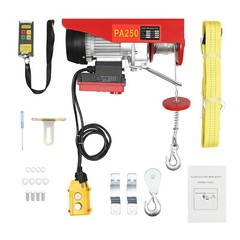 Electric Hoist 110V Electric Winch 440-2200lbs w/Wired & Wireless Control 2 in1