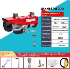 Mini Electric Hoist 220V Home Use Crane Hoist Small 1 Ton 0.5 Ton Home Use