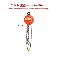 CMCO CYCLONE SERIES 646 MANUAL HAND CHAIN HOIST – 1 TON CAPACITY – 10 FT LIFT