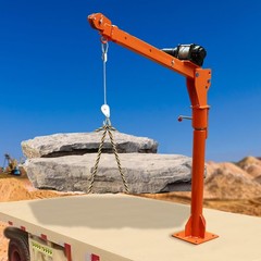 Truck Mounted Crane Hoist 12V Electric Winch 1100 lbs for Pickup