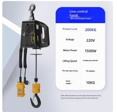 Electric Hoist 220V Portable Lifting Device for Domestic Use – Compact Model
