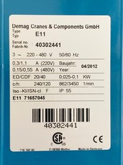 DEMAG CRANES / TRAVEL DRIVE / 71657045 / E11 / 40302441