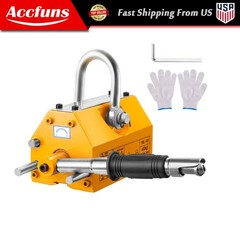 Permanent Magnetic Lifter Lifting Magnet 880 lbs/400 kg 2.5 Safety Factor Yellow