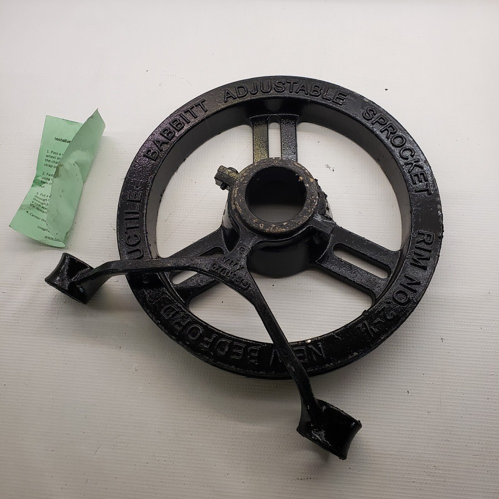 Babbit NO 2-1/2 Adjustable Sprocket Rim New Bedford Mass