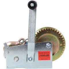 2500LB Two-Way Ratchet Hand Winch 32.8FT Steel Cable For Trailer Boat ATV