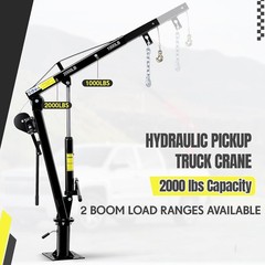 Hydraulic Pickup Truck Crane 2000 Lbs Folding Truck-Mounted Bed with Hand Winch