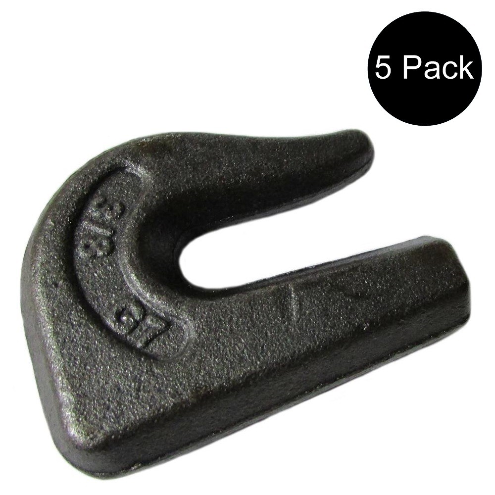 5 Pack Weld On 3/8″ Grab Chain Hooks G70 Bucket Back Hoe Trailer