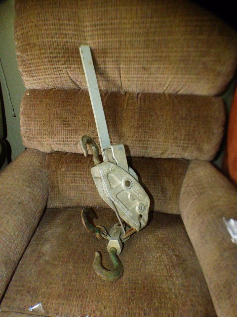 lug all Hoist 1000/2000 LB CABLE Hoist Ratcheting 2 HOOK