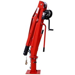 Hand Winch Pickup Truck Crane 2000-Lb. Capacity Red Hoist