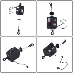 Remote Control2-in-1 Portable Electric Hoist Power Winch 1100lbs Wireless Remote