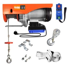880lbs Mini Electric Hoist Winch Crane Lift WIRELESS Remote Control 110V/220V