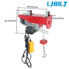LABLT PA200 440lbs Electric Hoist with 14 FT Wired Remote Control 110V Motor