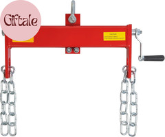 4000 LBS Engine Hoist Load Leveler Shop Crane Cherry Picker with 2 Chains, Steel
