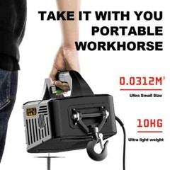 220v Portable Crane Home Small Hoist Construction Remote Control Electric Hoist