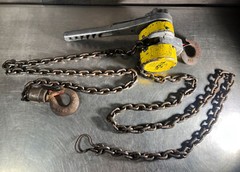 Tugit 1 Ton Ratchet Chain Hoist Come-A-long Winch Rigging. Item ID #1