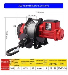 Brushless Variable-Speed Inverter-Driven Hoist 220V Household Lifting Machine