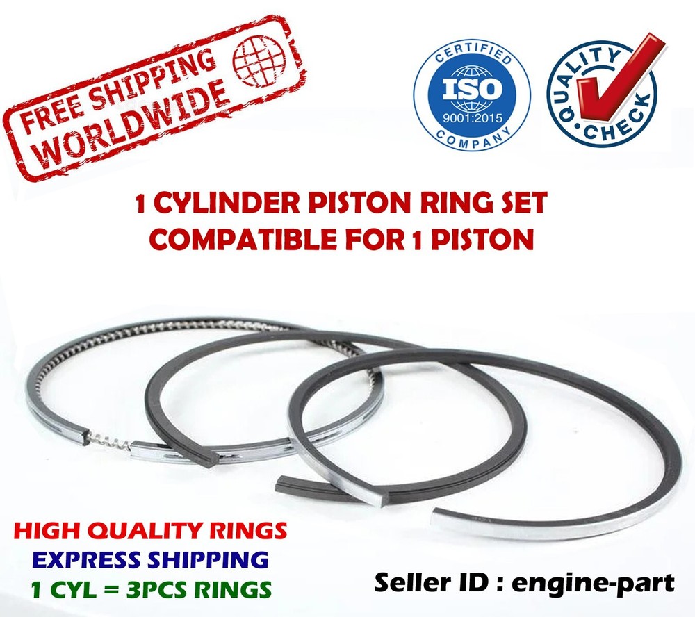 4.155″ +.030 Piston Rings Set Fit For Chevy 400 SBC V8 Mahle 40141CP.030