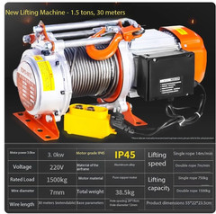 Electric Winch Hoist Electric Hoist Winch Heavy Duty Lifting Crane 220V/380V