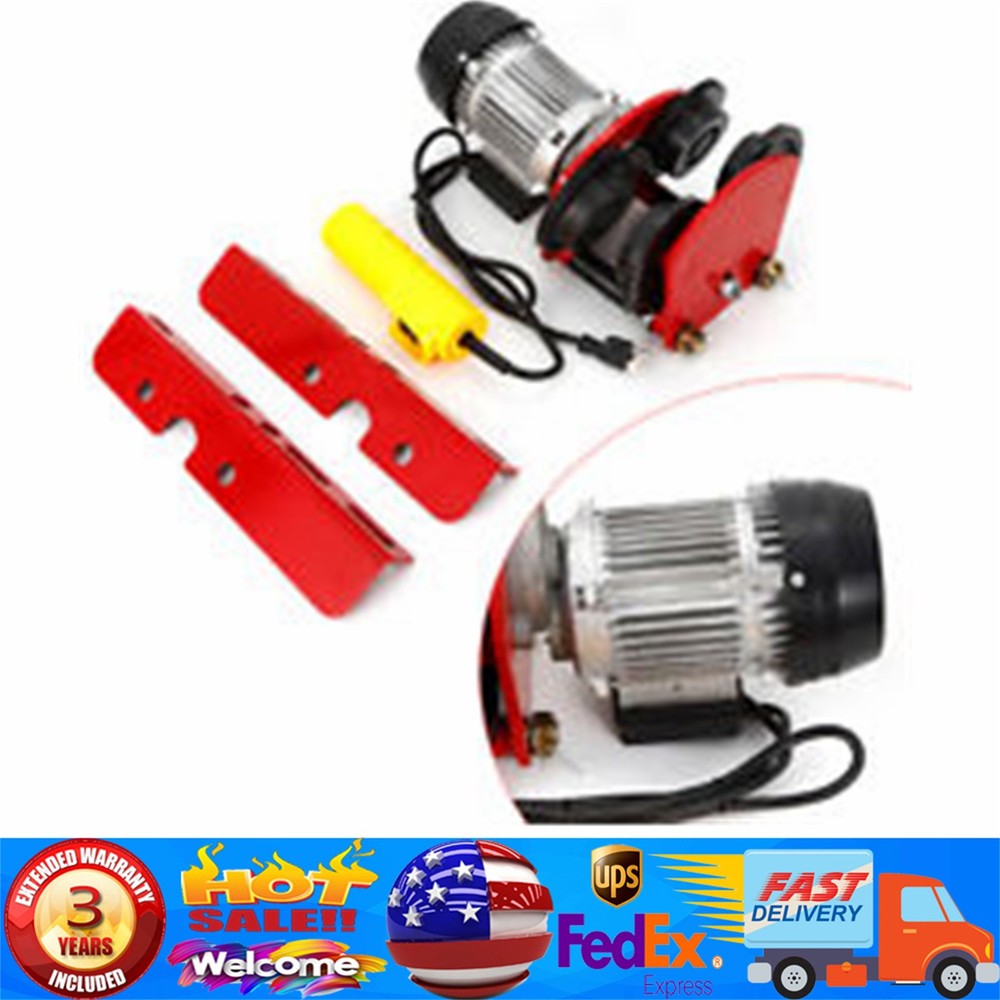 1 Ton Electric Hoist Trolley Overhead Motor Winch Hoist Lift Garage Crane