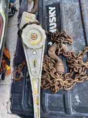 Vintage Tug It 1 1/2 Ton Ratchet Chain Hoist Winch Rigging Puller Lift Used
