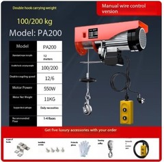 220v Electric Hoist Home Crane Winch Lift Crane Small Lifts