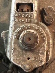 Coffing Hoist 3/4 Ton Chain Hoist Model MA-15. 6’ chain length