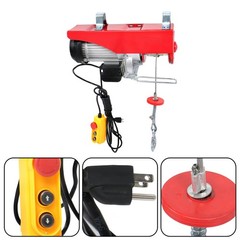 Mini Electric Hoist 2200LBS With Wire Remote Control&Single/Double Slings