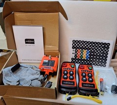 2 Transmitters & Receiver Industrial Wireless Overhead Crane Remote Control 220V