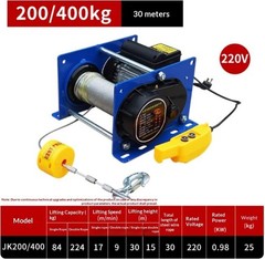 400/800kg 30m Winch Wireless Remote Control Dual-Purpose Electric Hoist Lifter