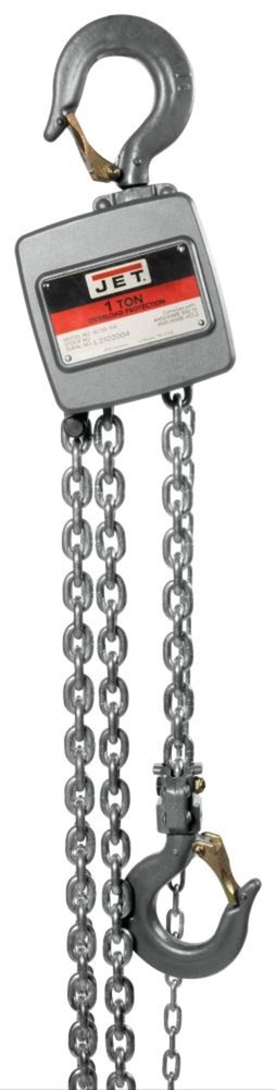 Jet Jet Al100-100-20 1 Ton Hand Chain Hoist With 20′ Of Lift