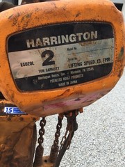 Harrington 2 Ton Electric Hain Hoist, ES020L, 220V, 3 PH, 10’ Lift, 13 FPM