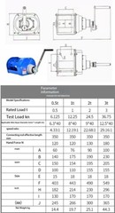 Manual Winch, Bidirectional Self-Locking, Heavy-Duty Winch, Hoist, Small Crane