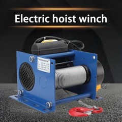 1000W Wire rope electric hoist 110v micro electric winch set 200-400 kg 30m new